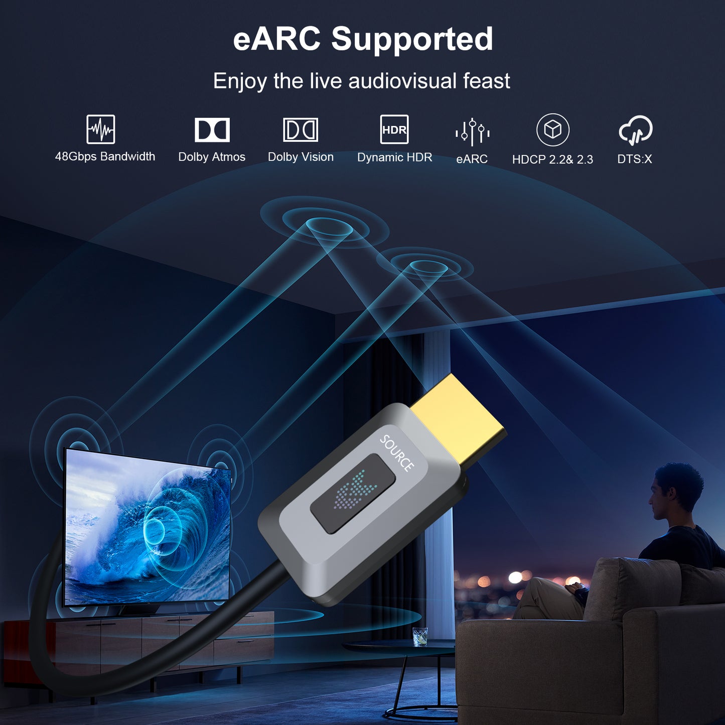 8K Fiber Optic HDMI 2.1 Cable