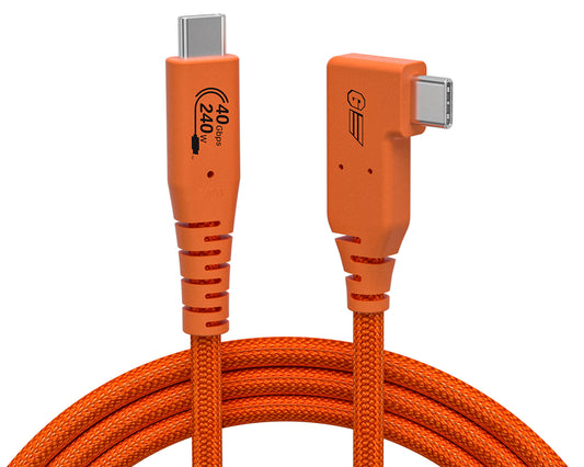 Right Angle USB C Tethering Cable for Fast Transfer and Connection Between Camera and Computer
